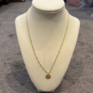 Joy Dravecky Elegant Gold Necklace with Sunburst Evil eye Pendant